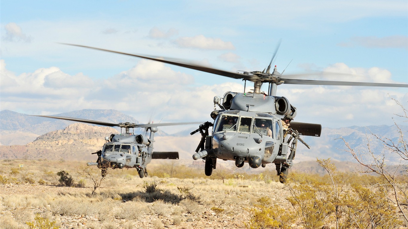 Fonds d'écran HD hélicoptères militaires #19 - 1366x768