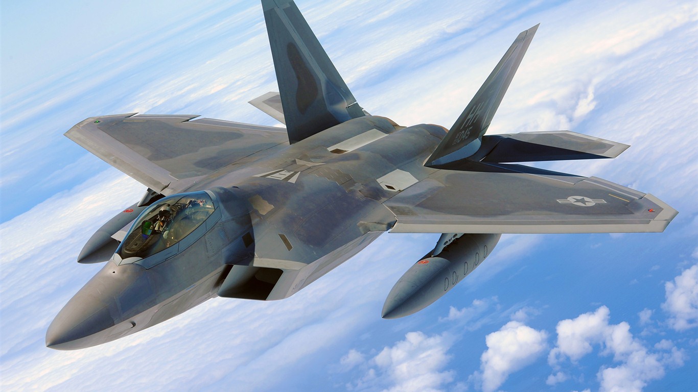 Military fighter HD widescreen wallpapers #8 - 1366x768