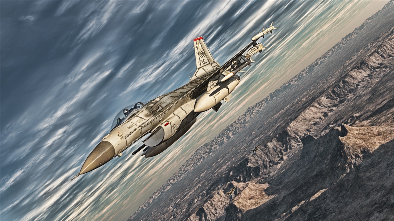 Military fighter HD widescreen wallpapers #12 - 1366x768