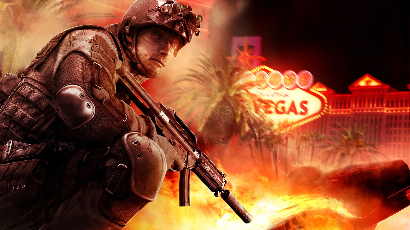 Tom Clancy 's Rainbow Six: Vegas HD wallpapers #1 - 1366x768