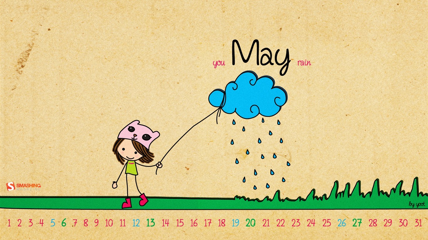 Calendario Mayo 2012 Fondos de pantalla (2) #14 - 1366x768