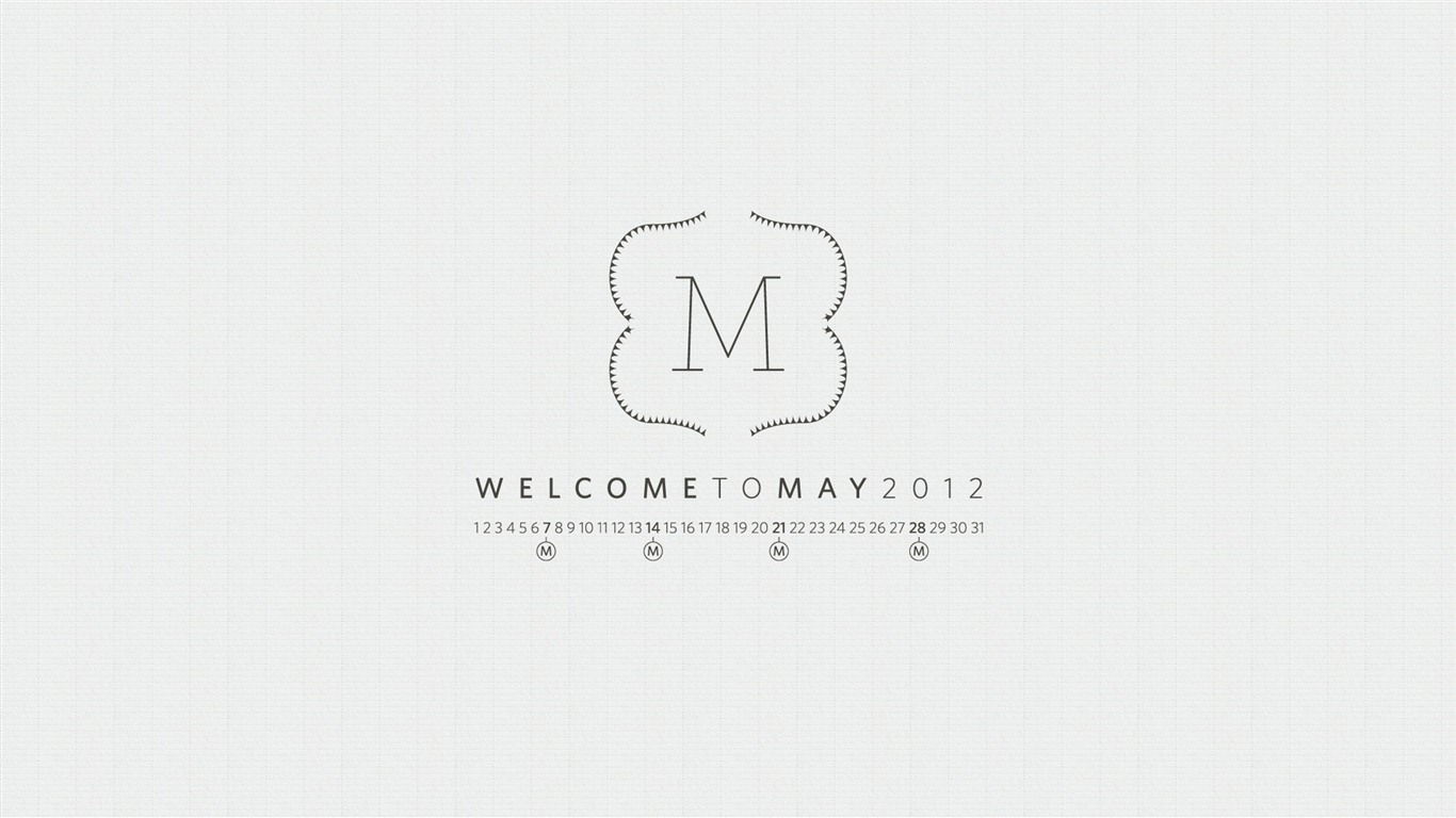 Май 2012 Календарь обои (2) #18 - 1366x768