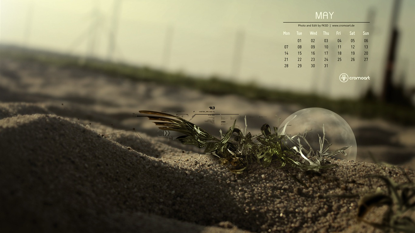 Calendario Mayo 2012 Fondos de pantalla (2) #19 - 1366x768