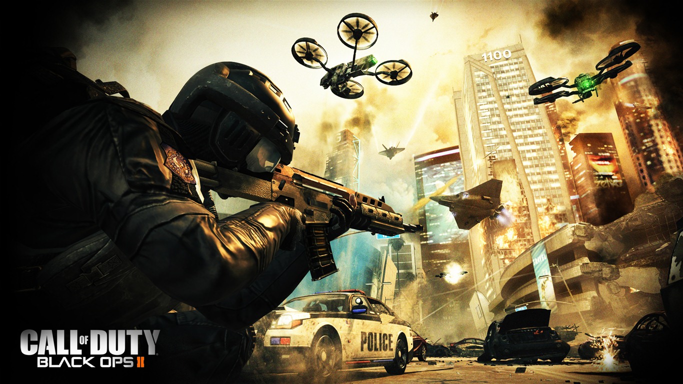 Зов Duty: Black Ops 2 HD обои #1 - 1366x768