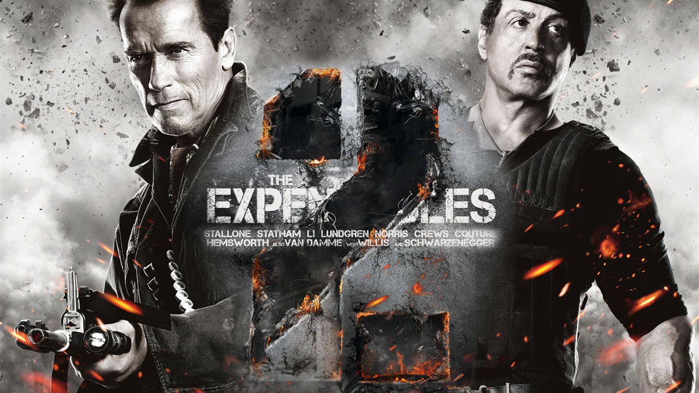 2012 Expendables 2 HD tapety na plochu #1 - 1366x768