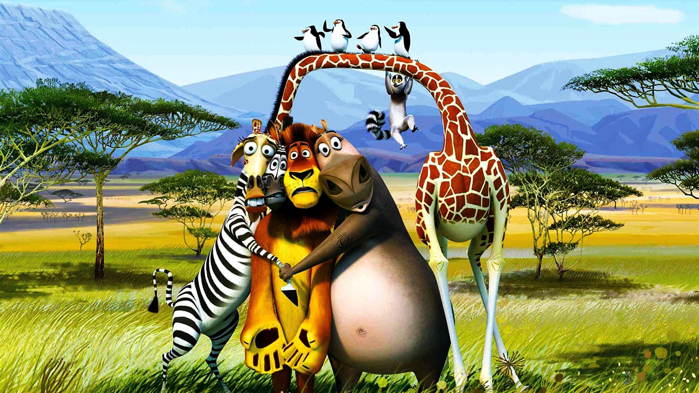 Madagascar 3: Europe's Most Wanted HD wallpapers #2 - 1366x768