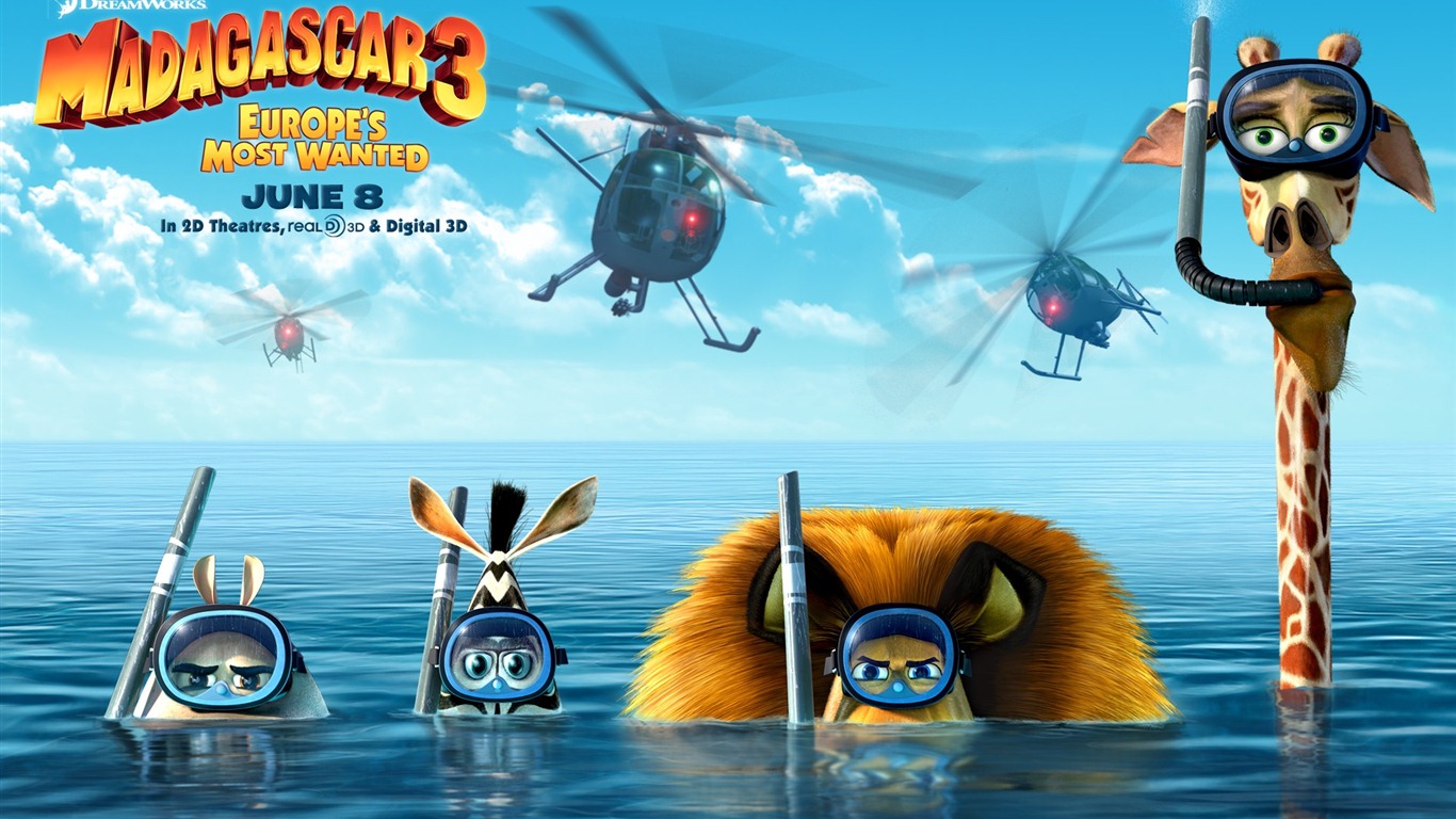 Madagascar 3: Europe's Most Wanted HD wallpapers #10 - 1366x768