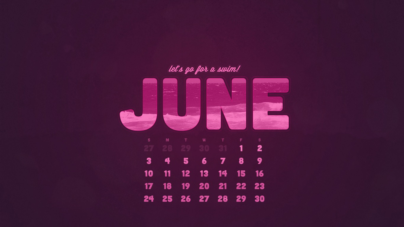 Calendario de junio de 2012 fondos de pantalla (1) #3 - 1366x768