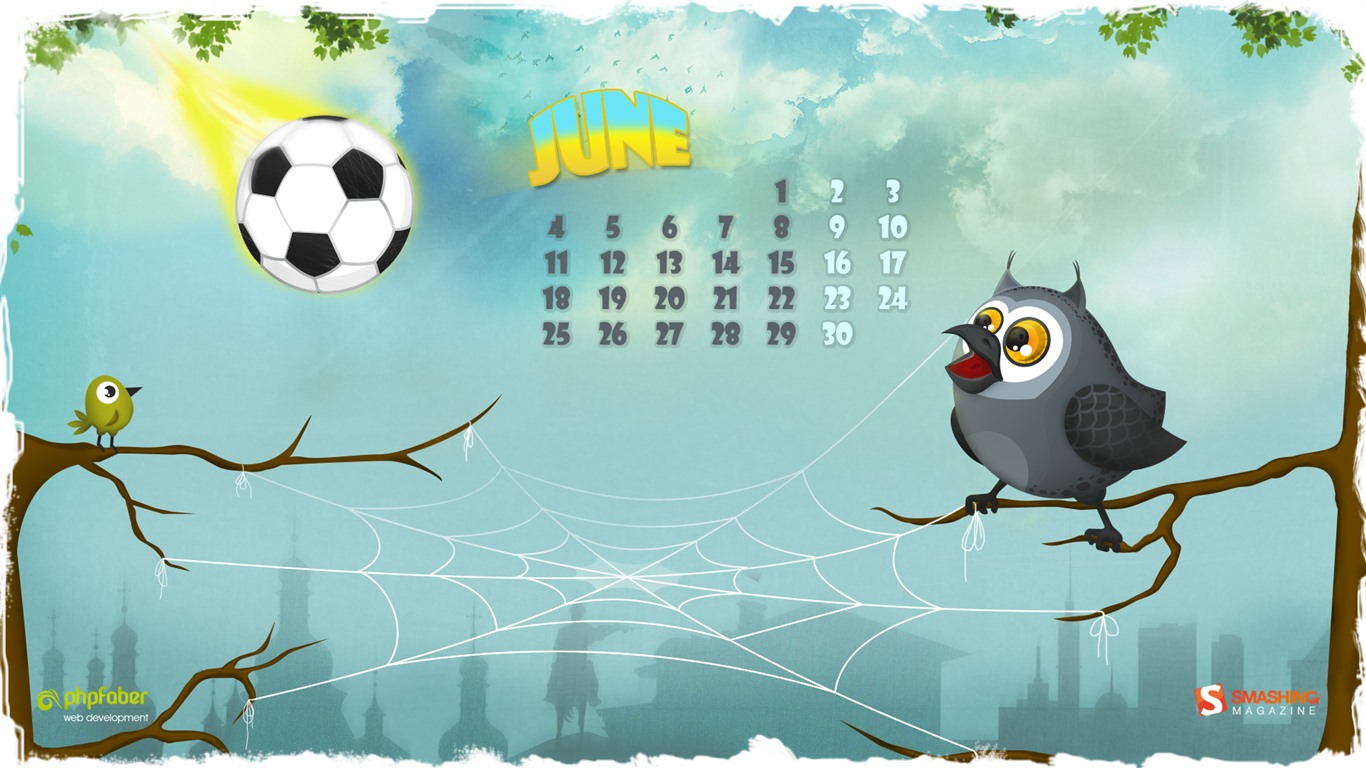 Juni 2012 Kalender Wallpapers (1) #15 - 1366x768