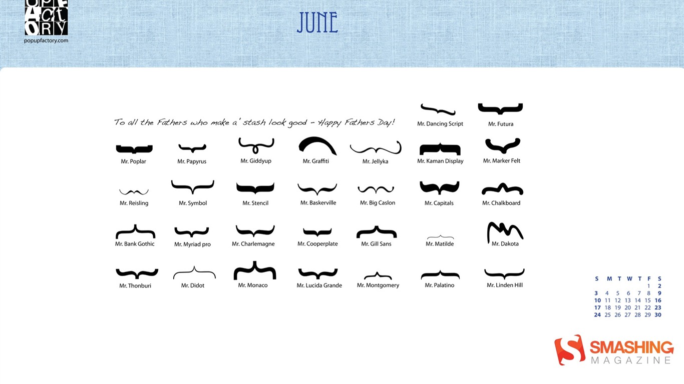 June 2012 Calendar wallpapers (1) #16 - 1366x768