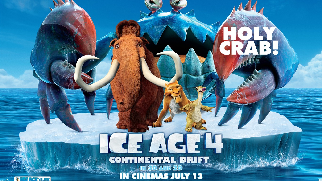 4 Age de glace: Continental Drift HD wallpapers #1 - 1366x768