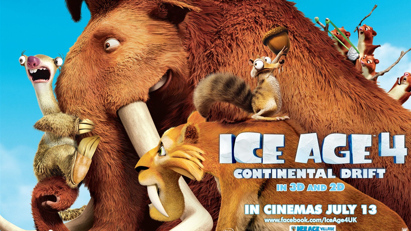 Ice Age 4: Continental Drift HD wallpapers #6 - 1366x768