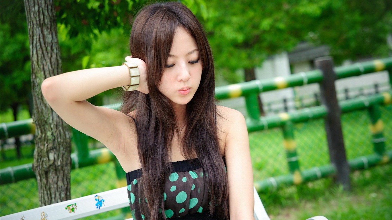 대만 과일 소녀 아름다운 월페이퍼 (11) #15 - 1366x768