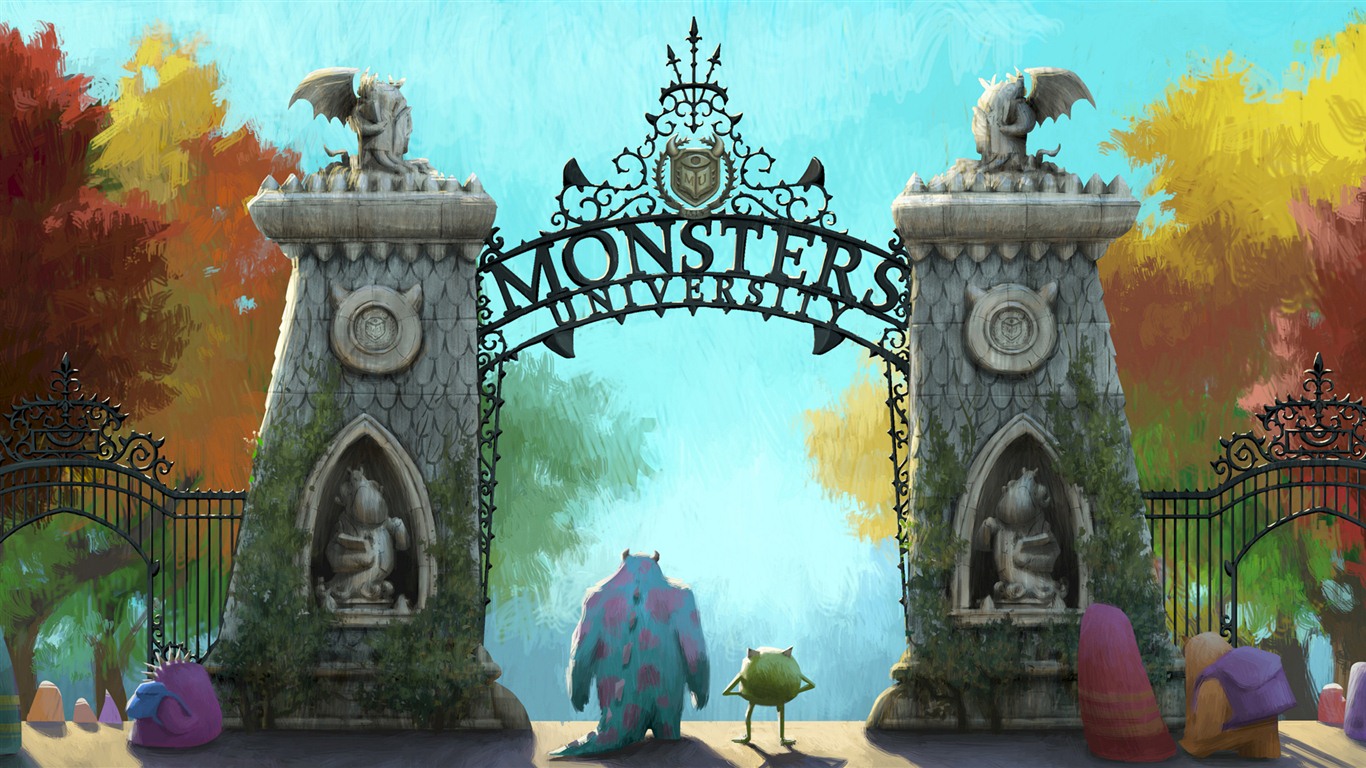 Monsters University 怪兽大学 高清壁纸1 - 1366x768