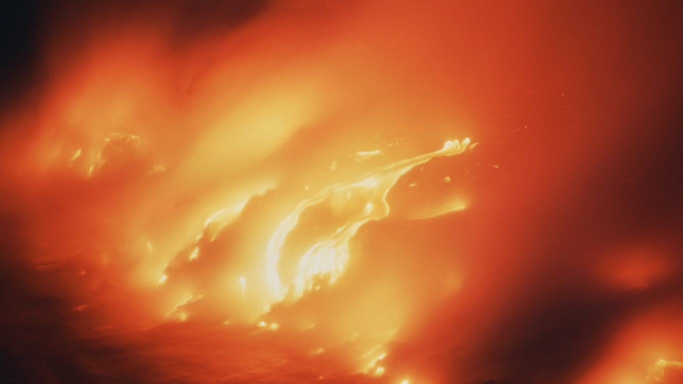 Vulkanausbruch von der herrlichen Landschaft Tapeten #19 - 1366x768