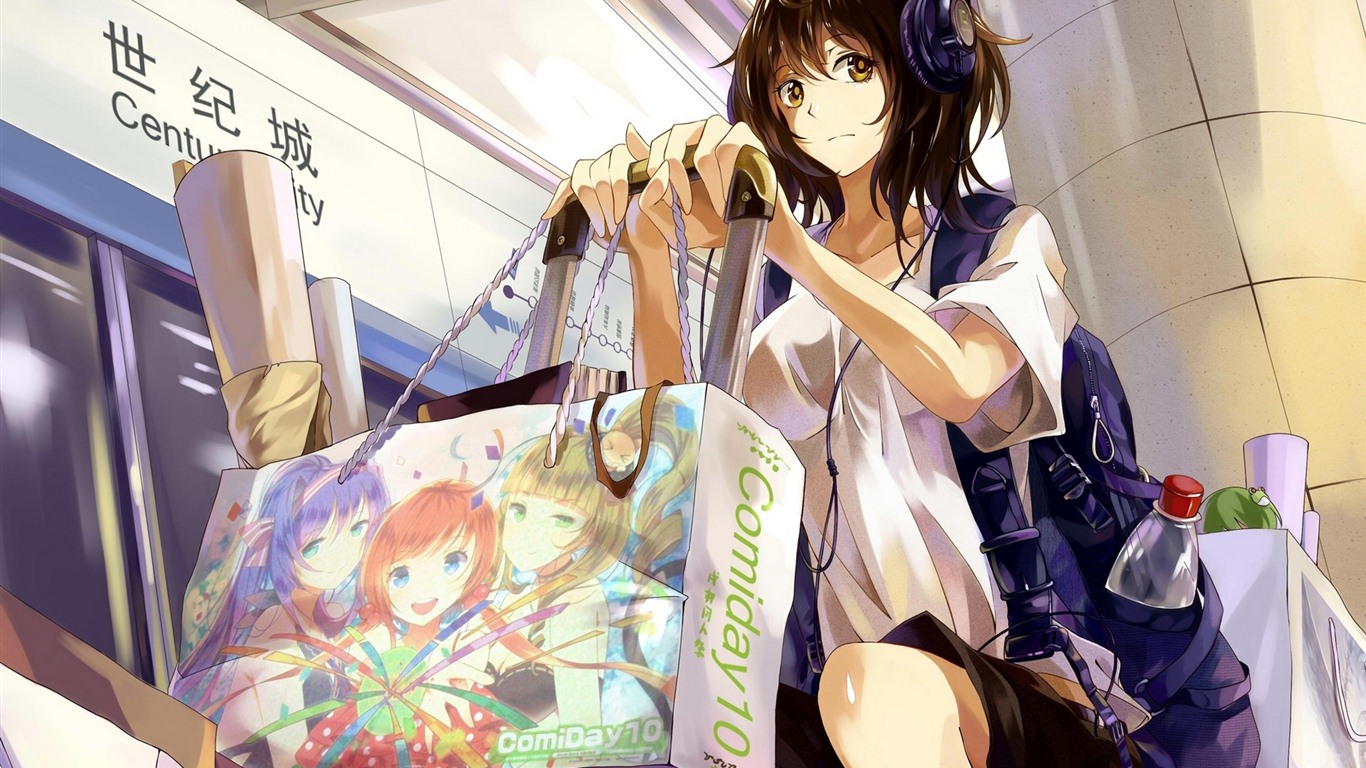 Hermoso de anime niñas HD Wallpapers (1) #7 - 1366x768