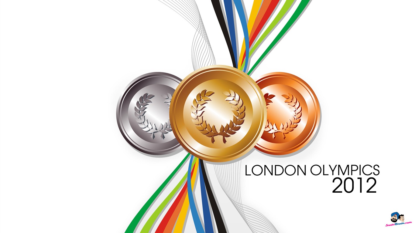 런던 2012 년 올림픽 테마 배경 화면 (2) #12 - 1366x768