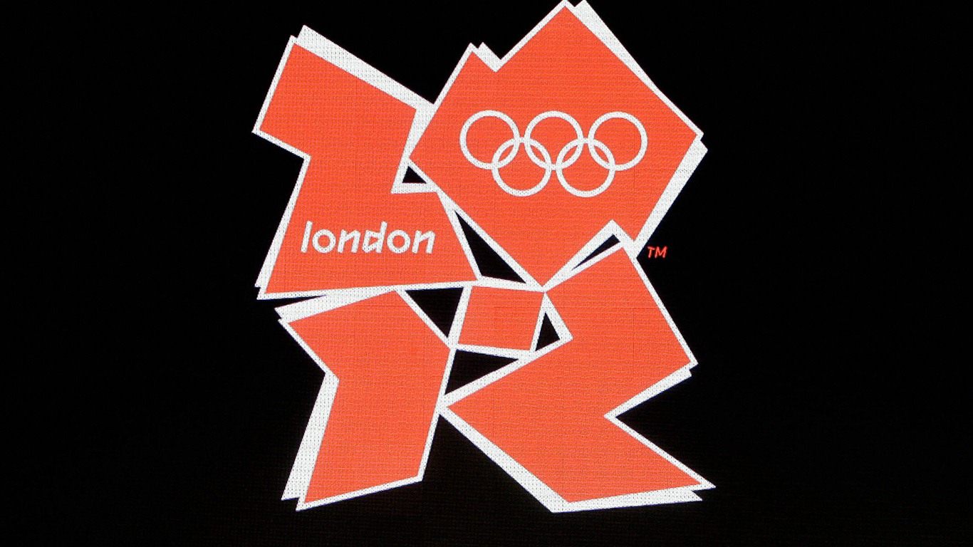 런던 2012 년 올림픽 테마 배경 화면 (2) #30 - 1366x768
