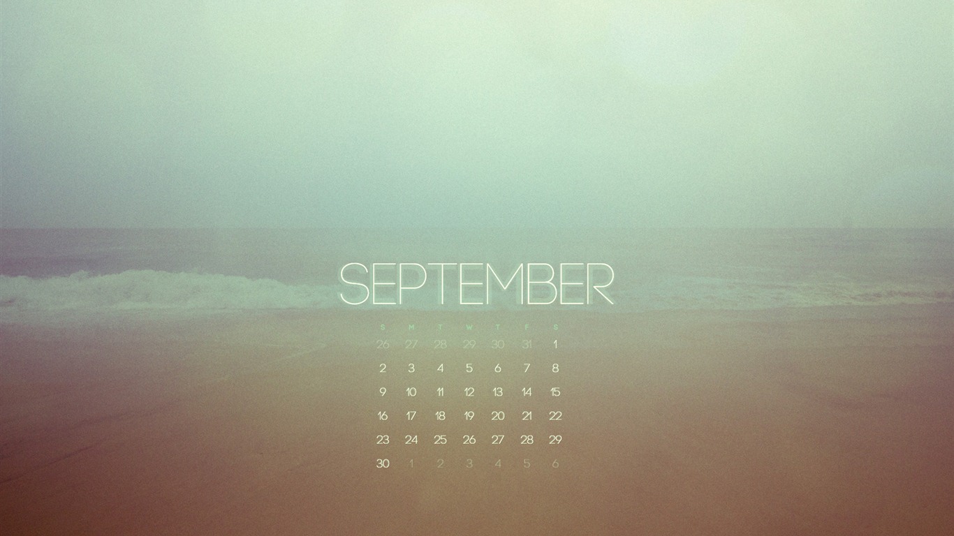 September 2012 Calendar wallpaper (1) #5 - 1366x768