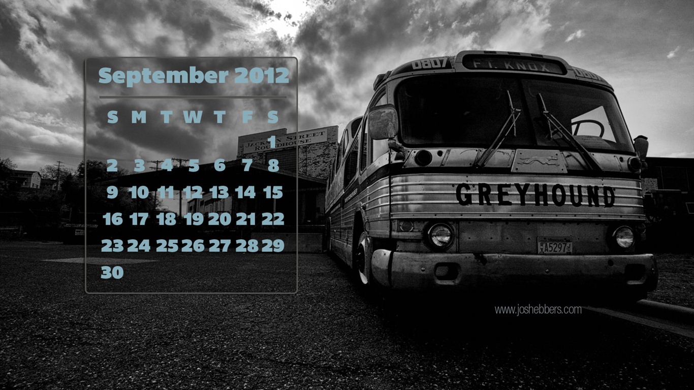 Сентябрь 2012 Календарь обои (1) #8 - 1366x768