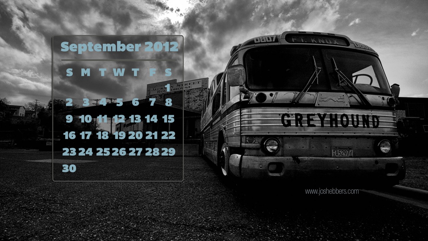 September 2012 Calendar wallpaper (1) #8 - 1366x768