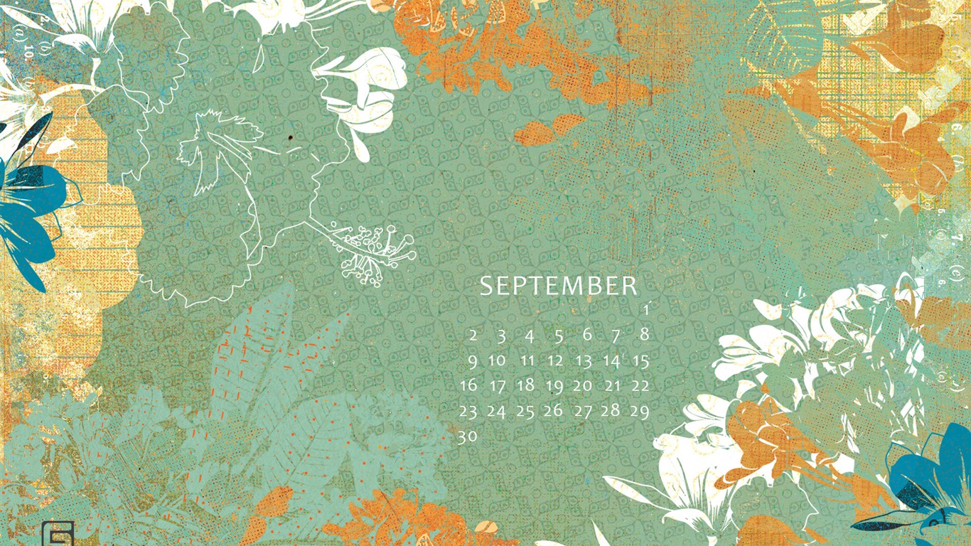 September 2012 Calendar wallpaper (1) #11 - 1366x768