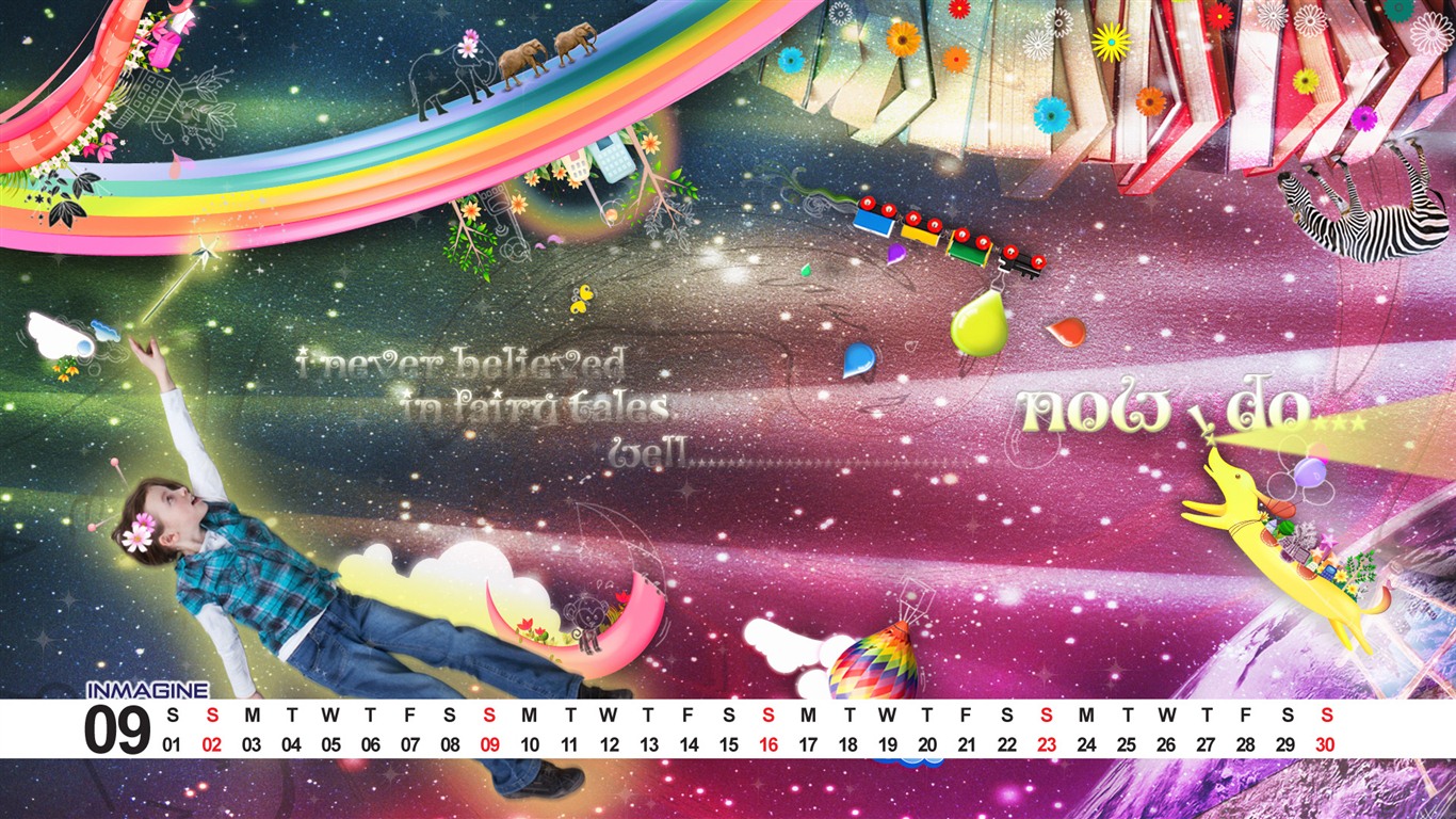 Сентябрь 2012 Календарь обои (1) #14 - 1366x768
