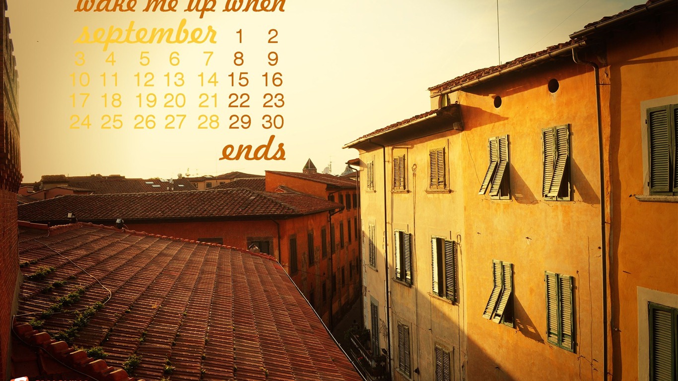 09 2012 Calendar fondo de pantalla (1) #16 - 1366x768