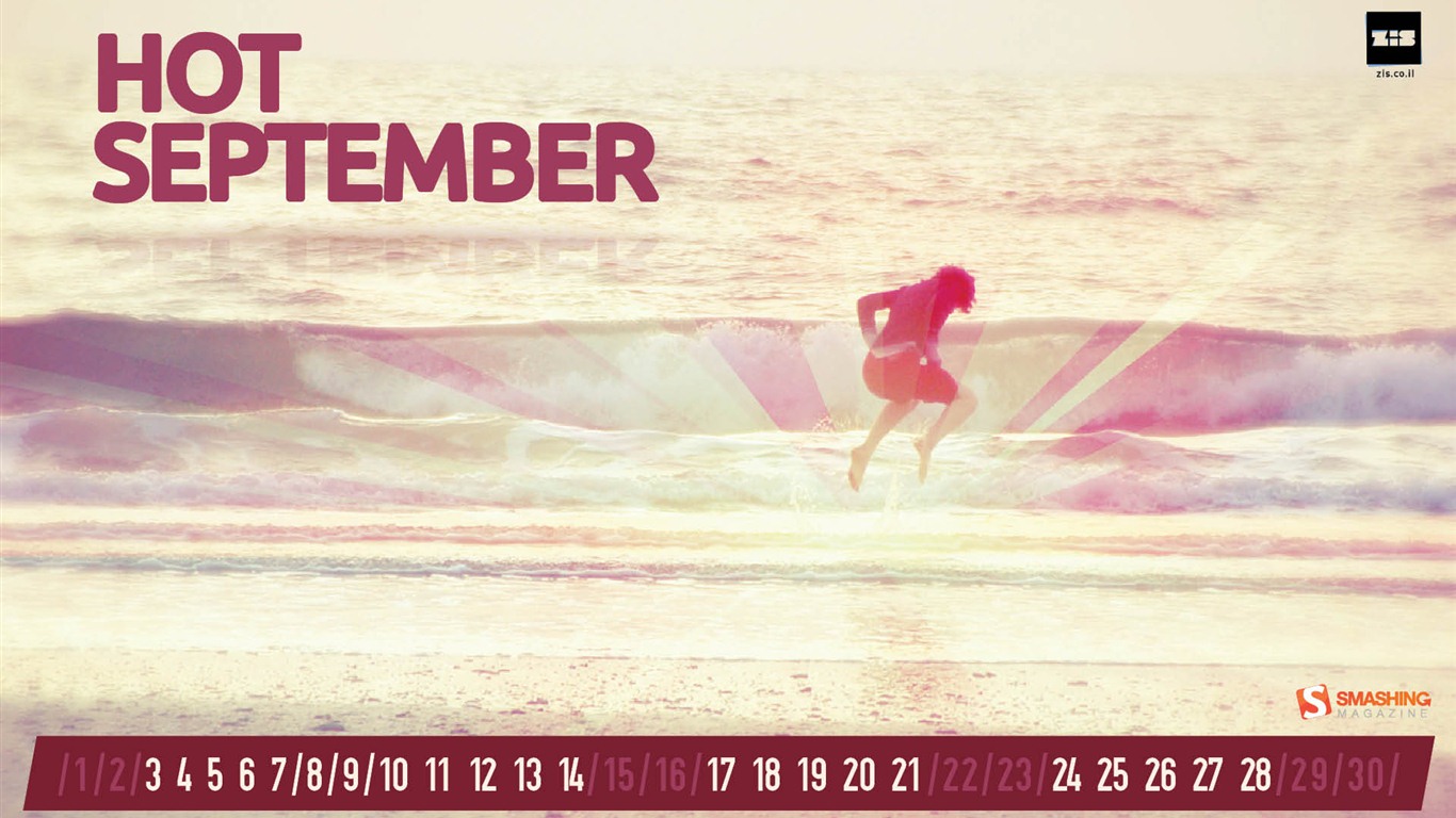 September 2012 Calendar wallpaper (2) #6 - 1366x768