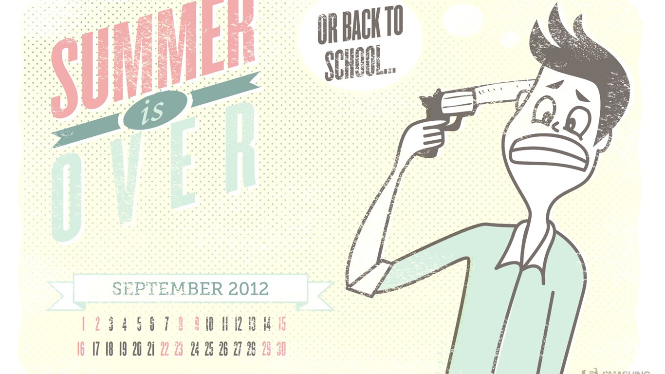 September 2012 Calendar wallpaper (2) #13 - 1366x768