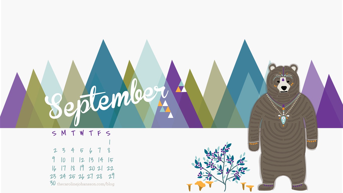 September 2012 Calendar wallpaper (2) #18 - 1366x768