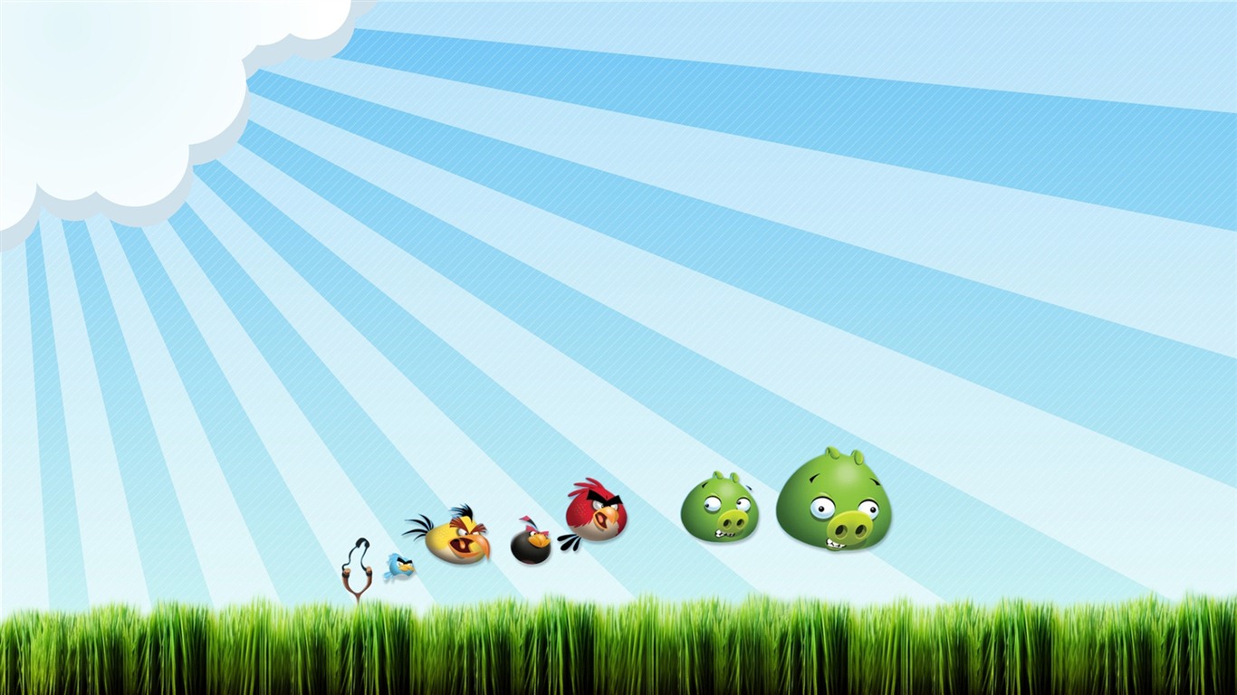 Angry Birds fonds d'écran de jeux #4 - 1366x768