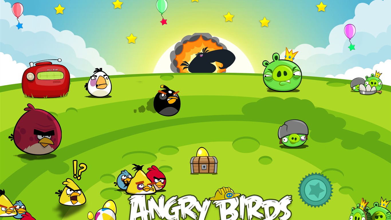Angry Birds 愤怒的小鸟 游戏壁纸12 - 1366x768