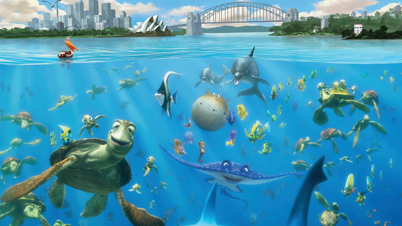 Finding Nemo 3D 海底总动员 3D 2012高清壁纸8 - 1366x768