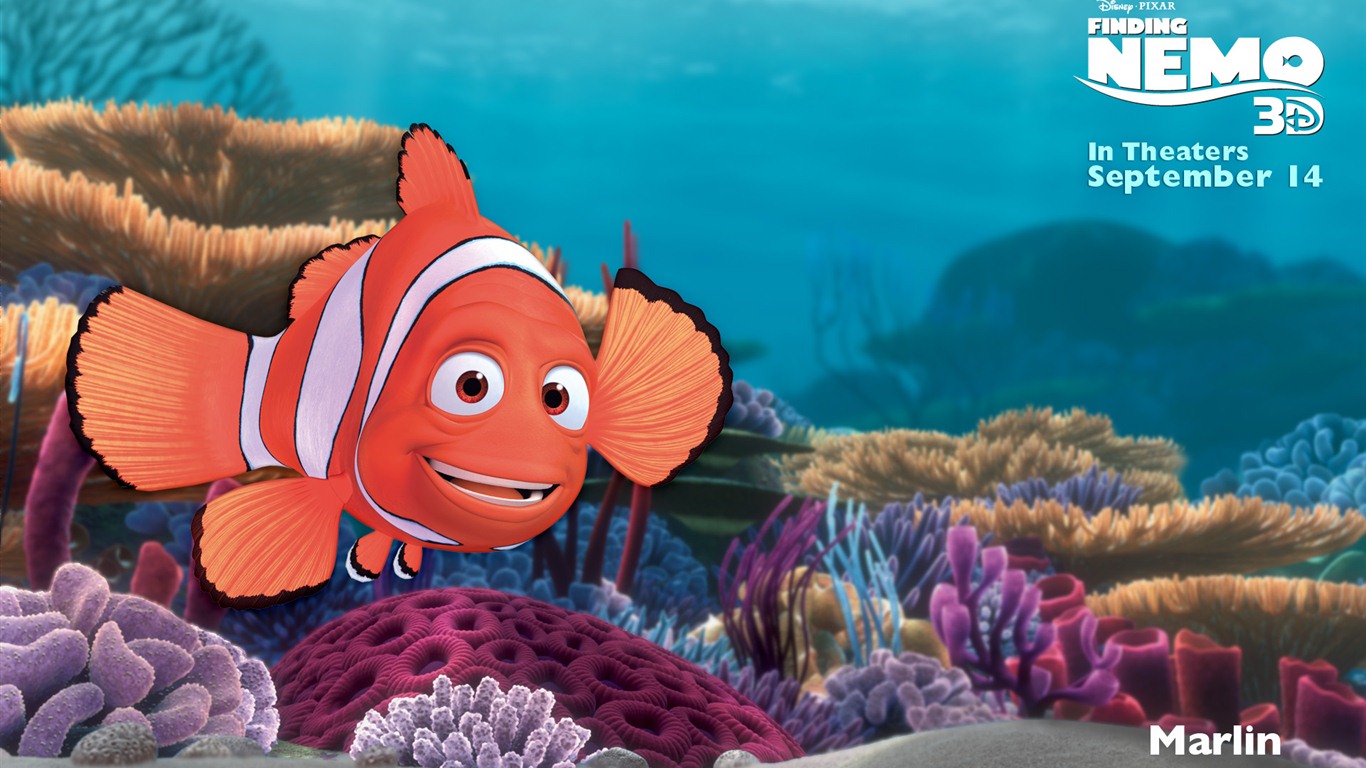 Buscando a Nemo 3D 2012 HD fondos de pantalla #18 - 1366x768