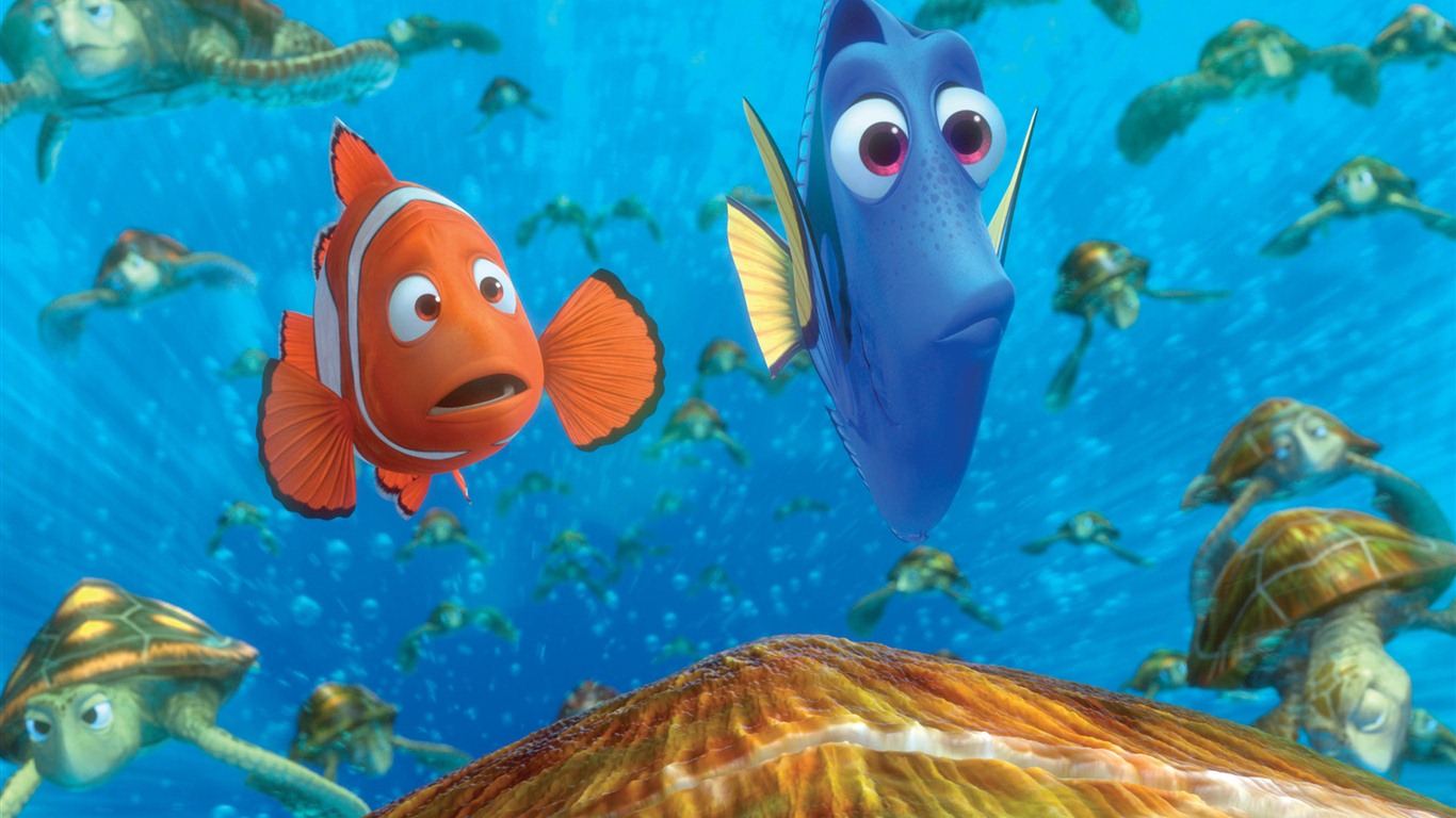 Buscando a Nemo 3D 2012 HD fondos de pantalla #19 - 1366x768
