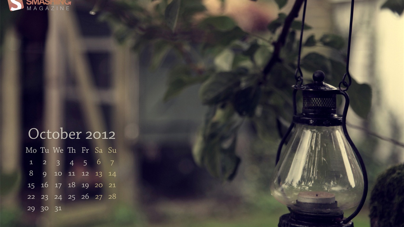 10 2012 Calendar fondo de pantalla (2) #6 - 1366x768