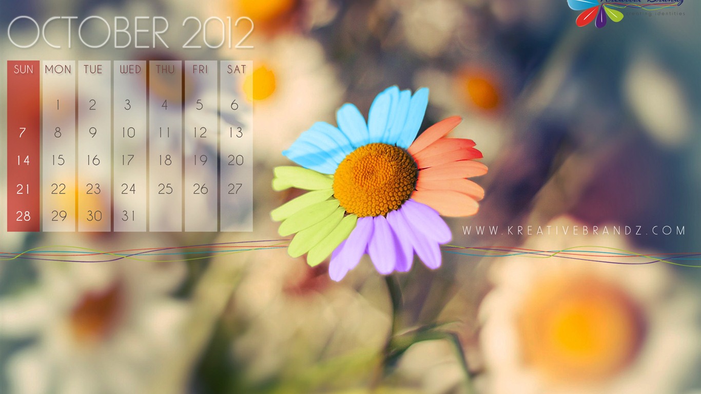 10 2012 Calendar fondo de pantalla (2) #17 - 1366x768