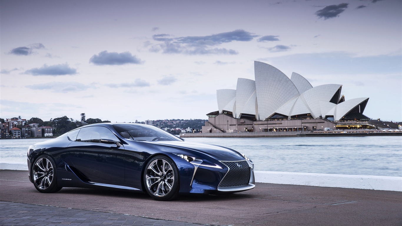 2012 Lexus LF-LC синий концепцию HD обои #2 - 1366x768