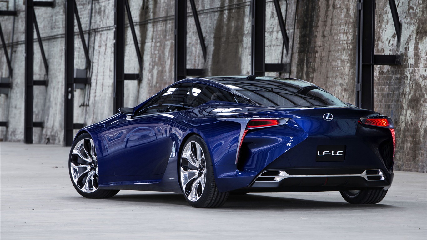 2012 Lexus LF-LC Concept Bleu fonds d'écran HD #5 - 1366x768
