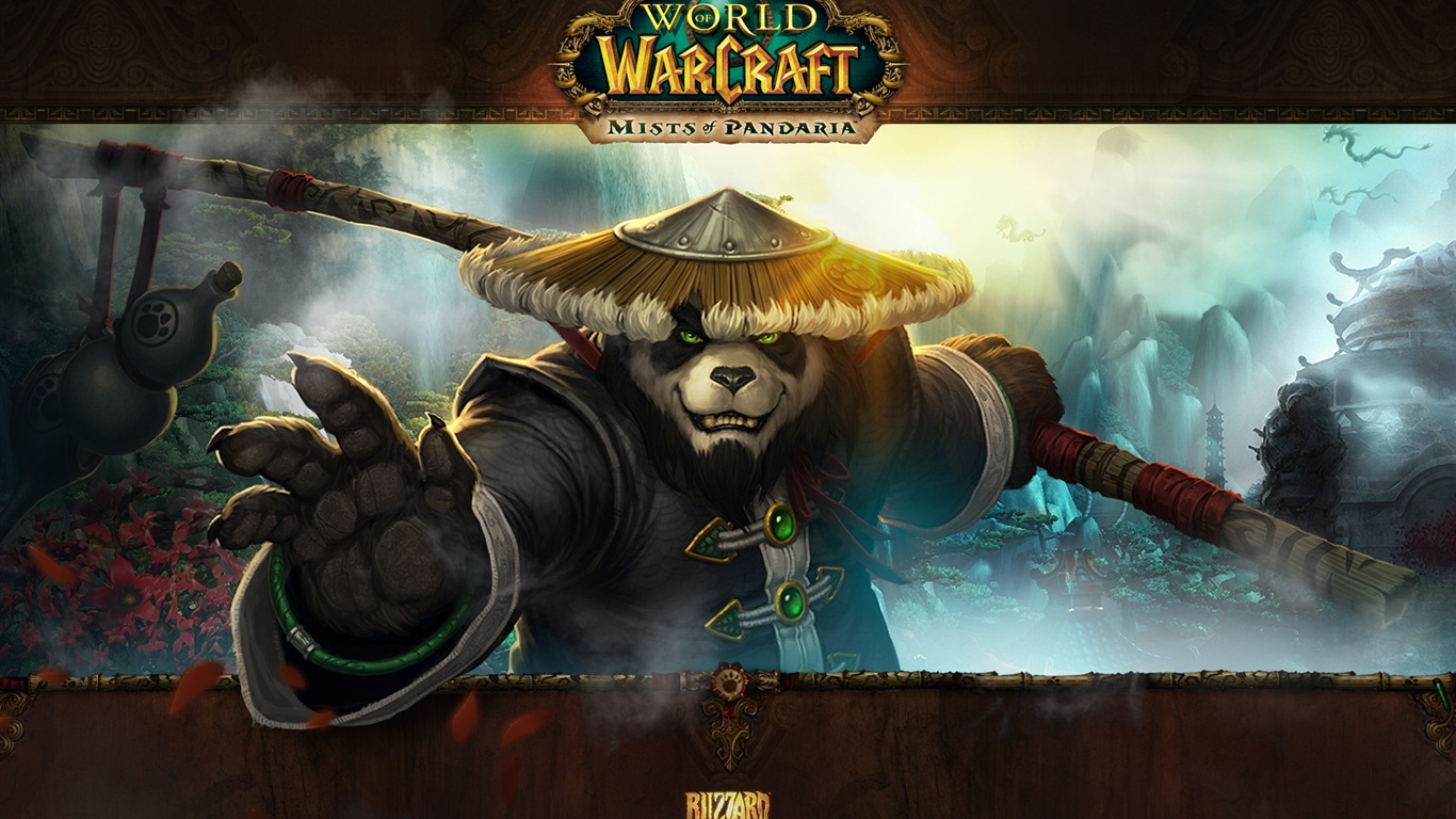 World of Warcraftの：Pandaria HDの壁紙のミスト #1 - 1366x768