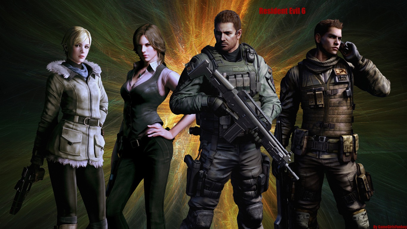 Resident Evil 6 обои HD игры #4 - 1366x768
