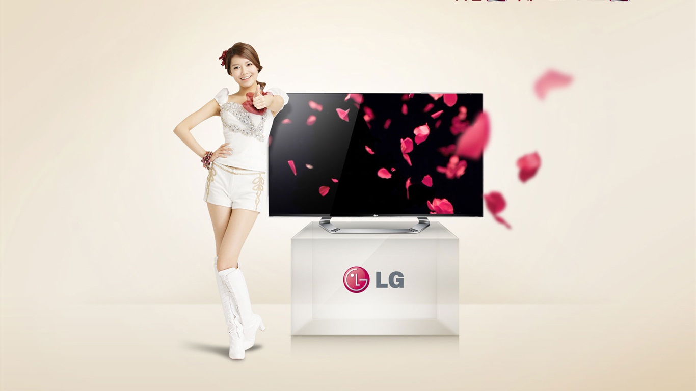 Girls Generation ACE a LG poznámky Inzeráty HD Tapety na plochu #12 - 1366x768