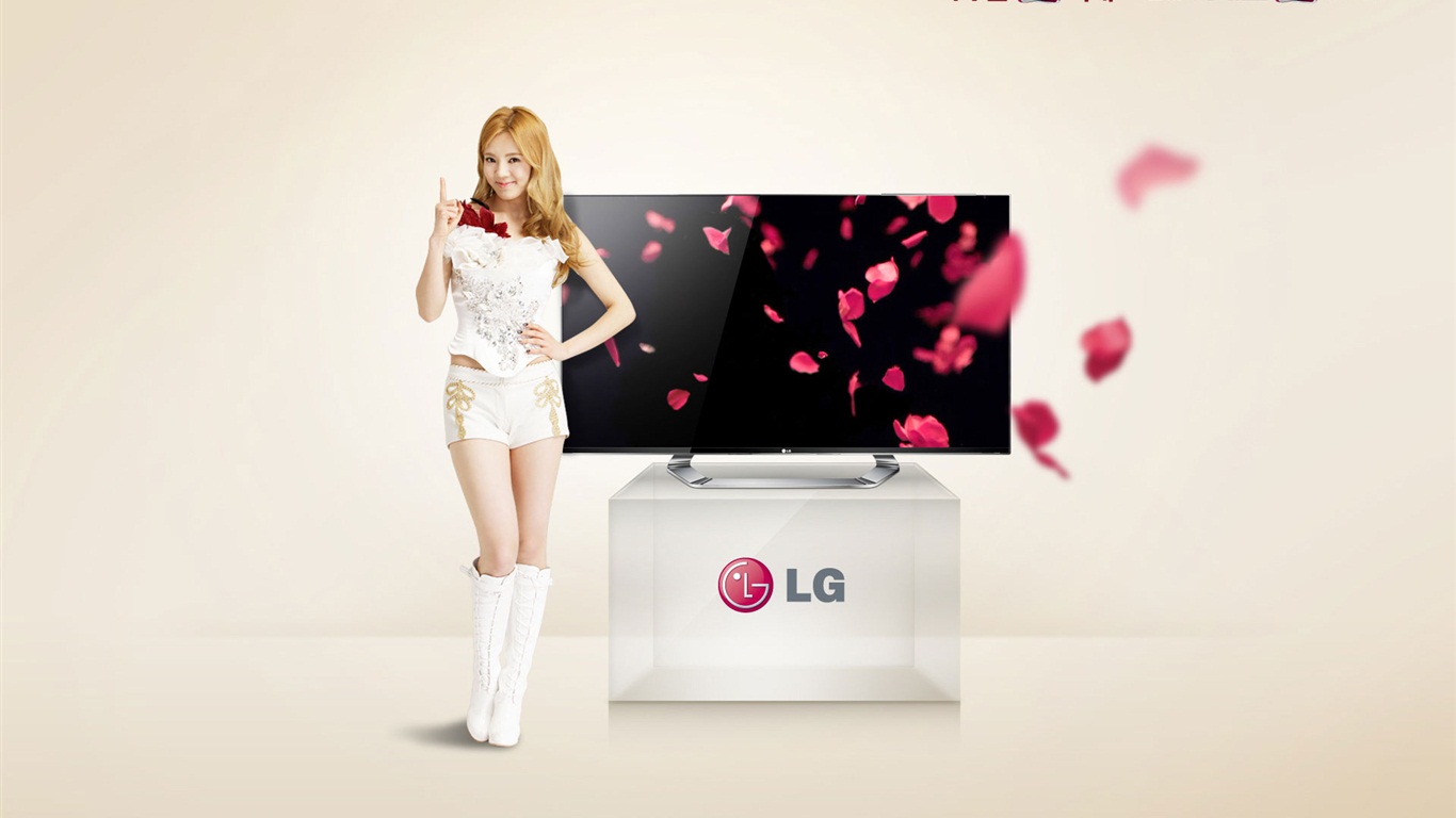 Girls Generation ACE and LG endorsements ads HD wallpapers #13 - 1366x768