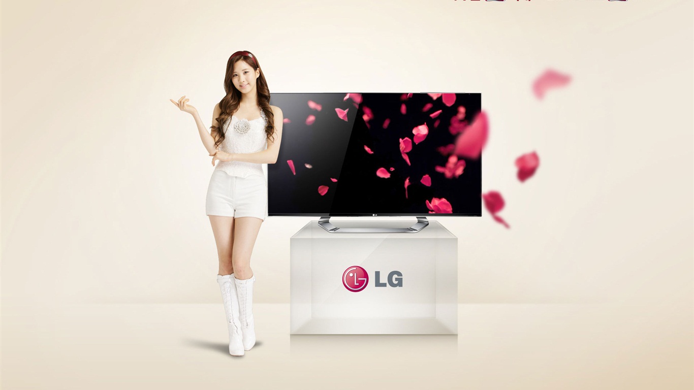 소녀 시대 ACE와 LG의 보증 광고의 HD 배경 화면 #16 - 1366x768