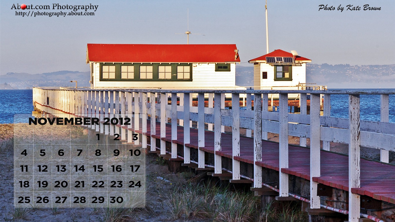 Novembre 2012 Calendar Wallpaper (2) #11 - 1366x768