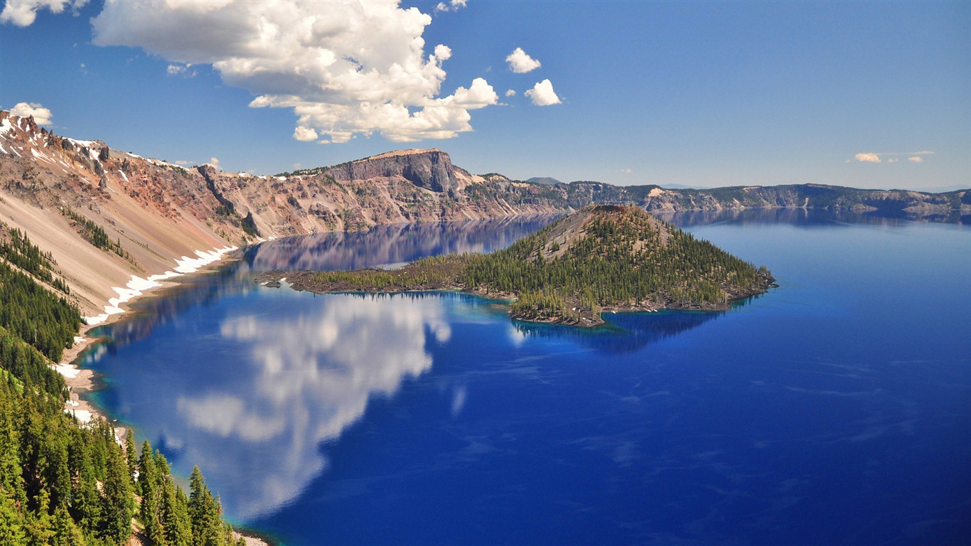 호수, 바다, 나무, 숲, 산, 아름다운 풍경을 배경 화면 #16 - 1366x768