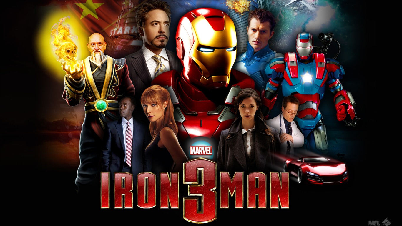 Iron Man 3 钢铁侠3 高清壁纸2 - 1366x768