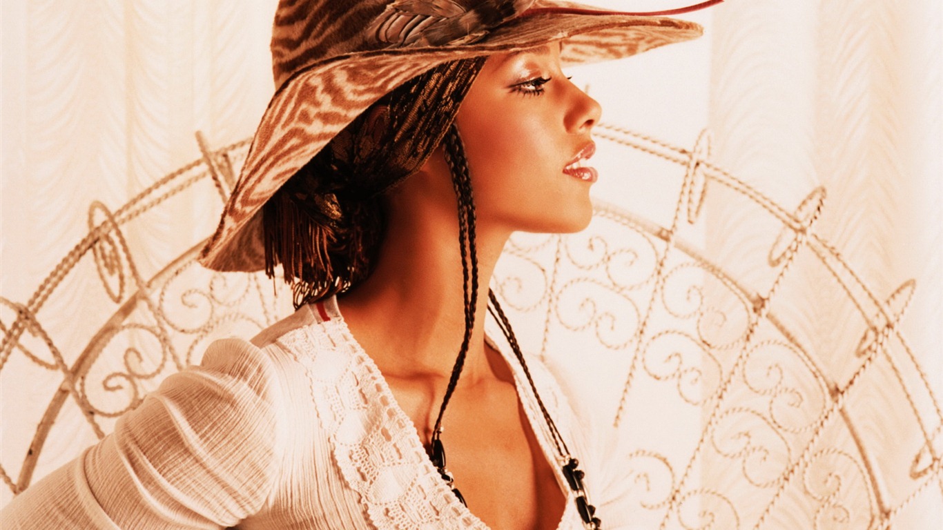 Alicia Keys beautiful wallpapers #8 - 1366x768