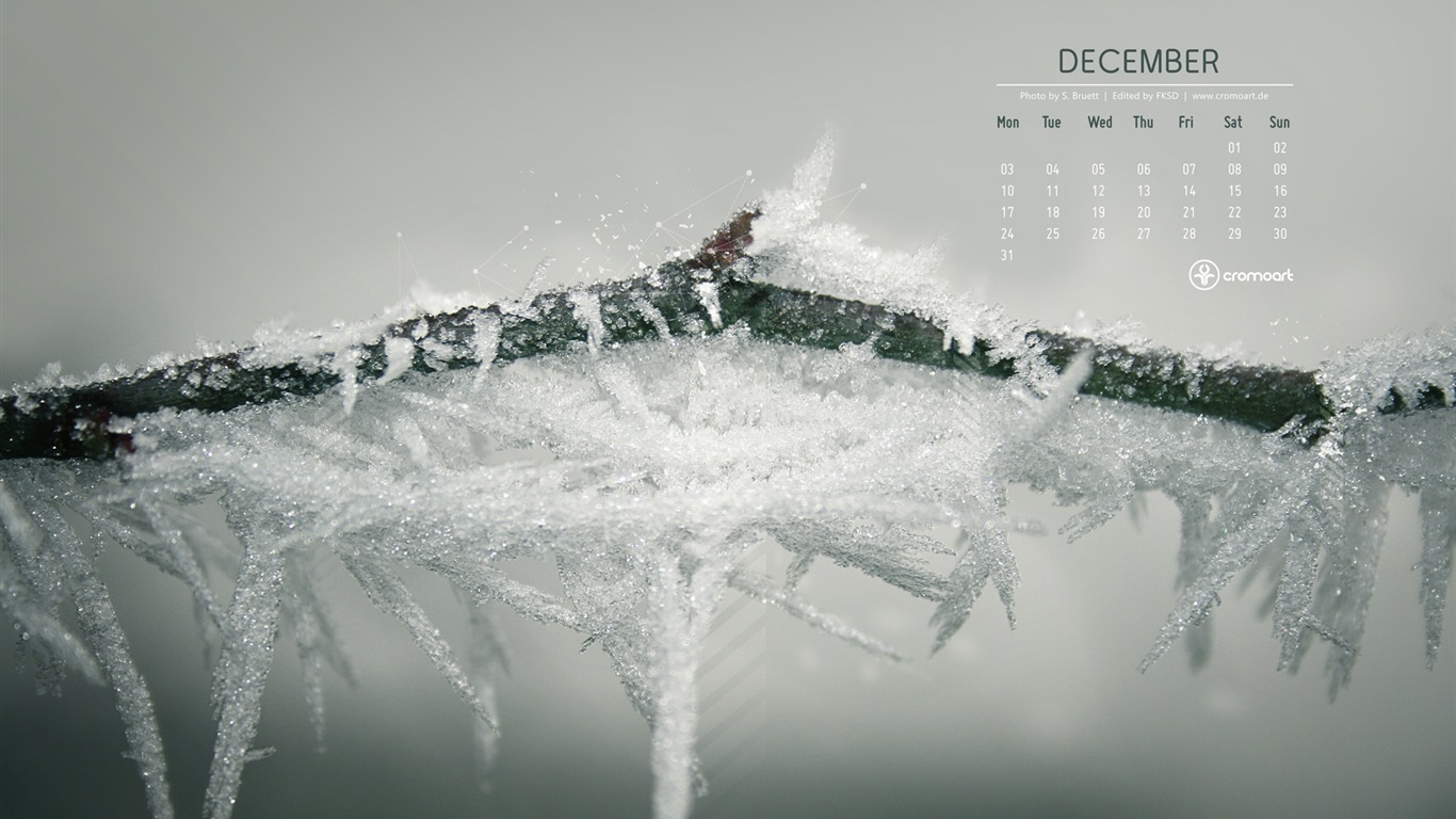 December 2012 Calendar wallpaper (2) #20 - 1366x768